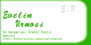 evelin urmosi business card